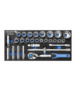 Tool set Hogert HT7G149 1/2'' 28 pcs.