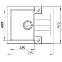 Alveus Rock 30 S sink, 59.5 x 47.5 x 16 cm Alveus Rock 30 S sink, 59.5 x 47.5 x 16 cm
