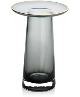 Mondeks SERENITE vase h:20cm - gray with gold