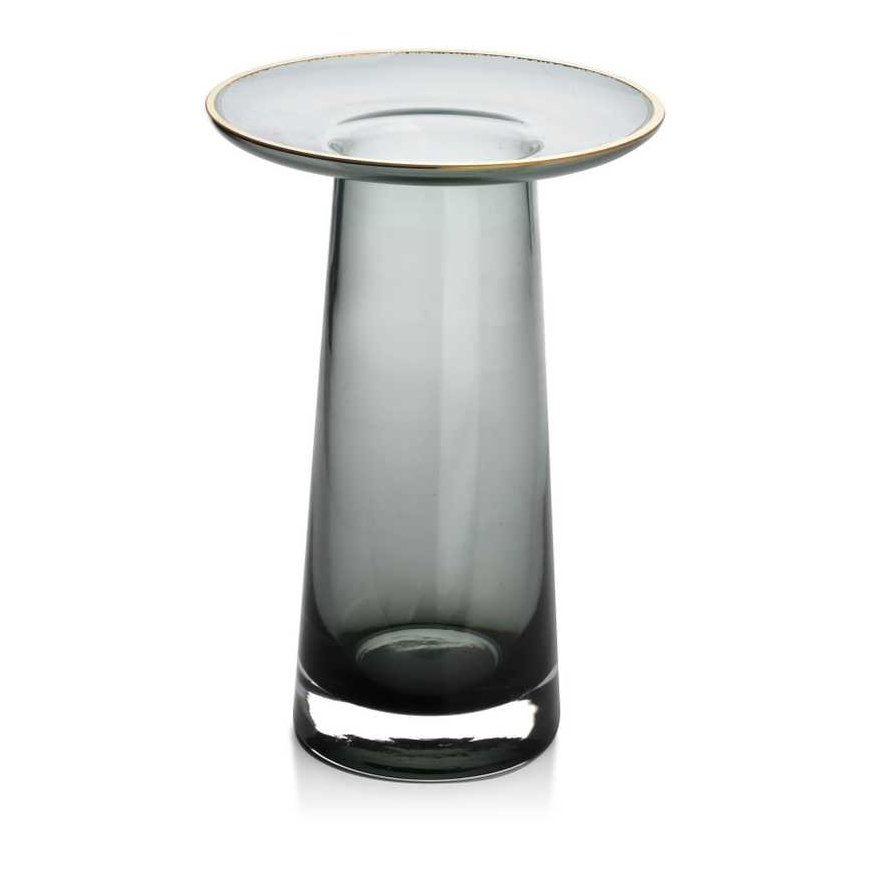 Mondeks SERENITE vase h:20cm - gray with gold