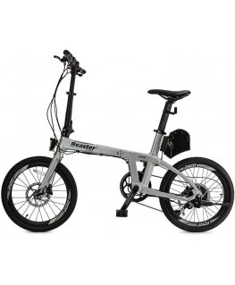 Beaster Scooter El. carbon frame bike, BS126S, silver, 250W