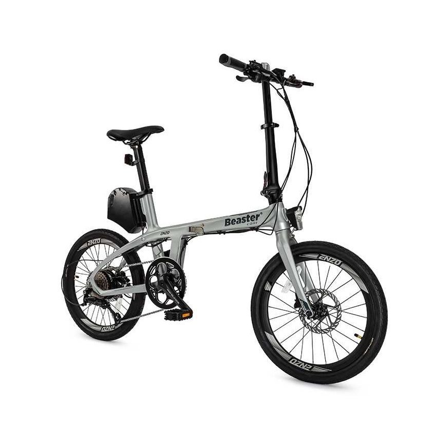 Beaster Scooter El. carbon frame bike, BS126S, silver, 250W – 3
