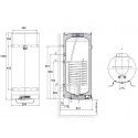 Combined water heater DRAŽICE OKC 160/1m², 147 l