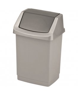 Click-it waste bucket 15L 28x23.5x43,8cm silver
