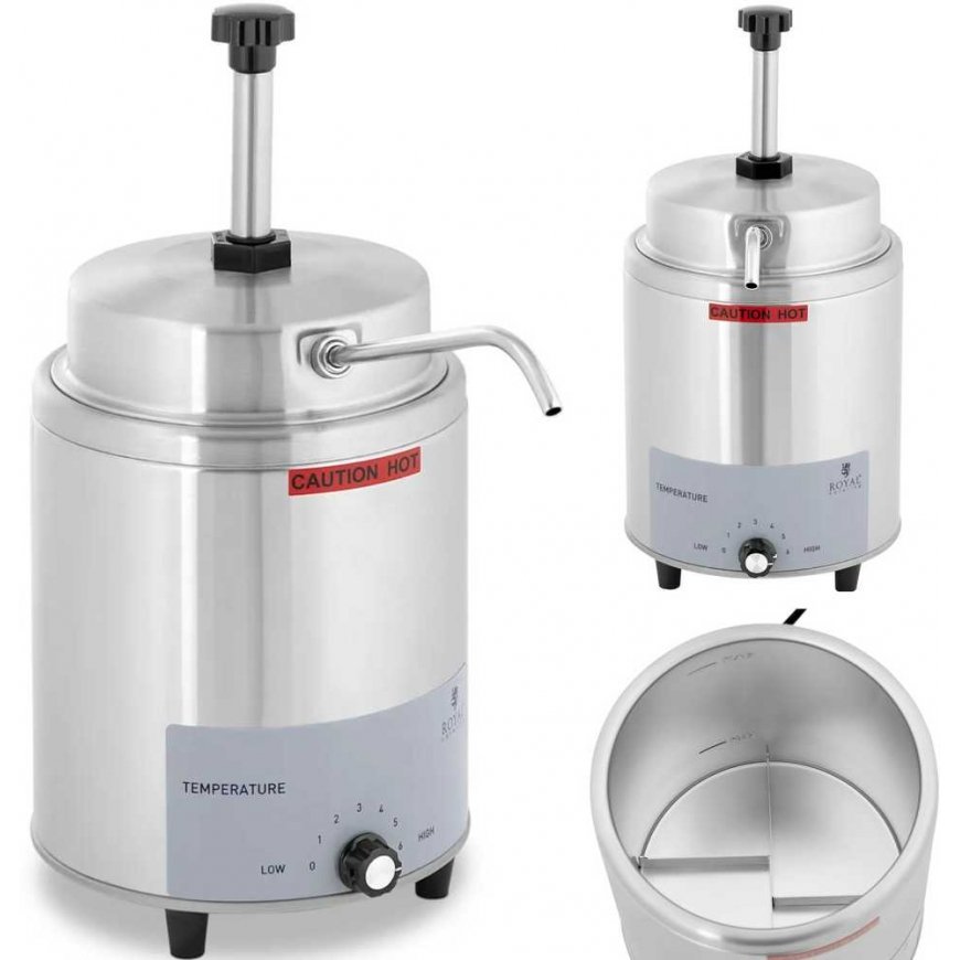 Royal Catering Podgrzewacz do sosów elektrinis su dyspenserem pompką 3.3 l 550 W