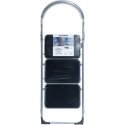 Tarmo stool, 3 levels, aluminum and black Tarmo stool, 3 levels, aluminum and black