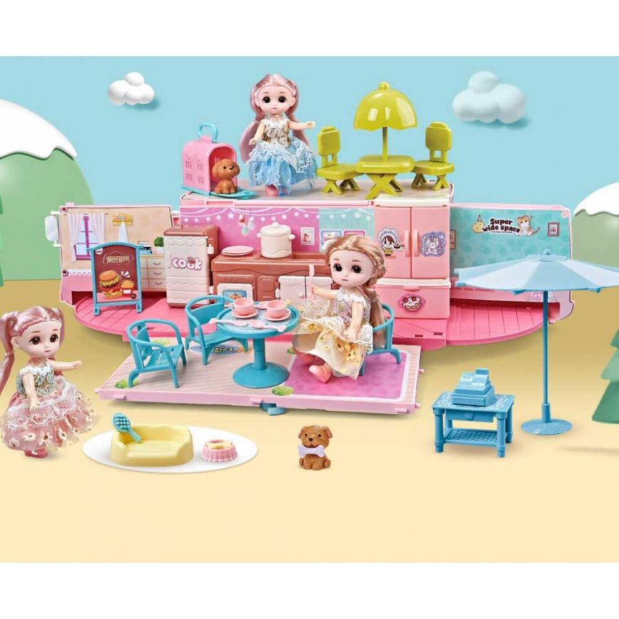 WOOPIE Kamper 2w1 Domek XXL Rinkinys dla Lalek – 2
