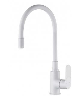 Kitchen faucet Invena Joga Plus BZ-32-P02-C, white