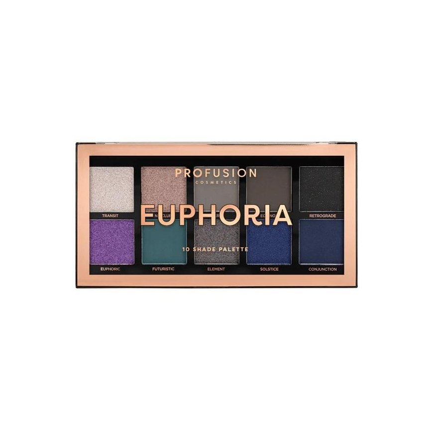 Profusion Euphoria Eyeshadow Palette 10 akių šešėlių paletė