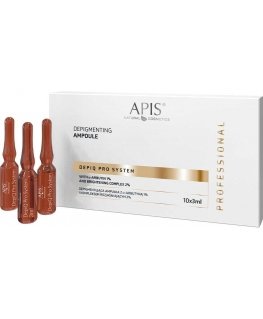 Apis Depiq Pro System depigmentująca ampułka su α-arbutyną 1% i kompleksem rozjaśniającym 2% 10x3ml