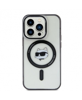 Karl Lagerfeld KLHMP15SHCHNOTK iPhone 15 6.1" Clear Hard Case IML Choupette's Head MagSafe
