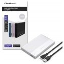 Qoltec Obudowa | kieszeń na disk ssd hdd 2.5 cal| sata | usb 3.0 | super speed 5gb/s | 2tb | silver