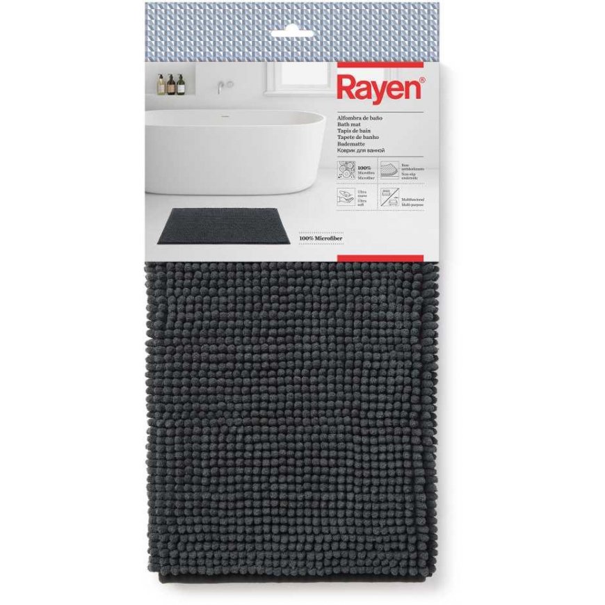 Dywanik łazienkowy Rayen - 80 x 50 cm, Grey – 4