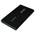 LogiLink UA0106 saugojimo diskų korpusas Juoda 2.5" USB maitinimas