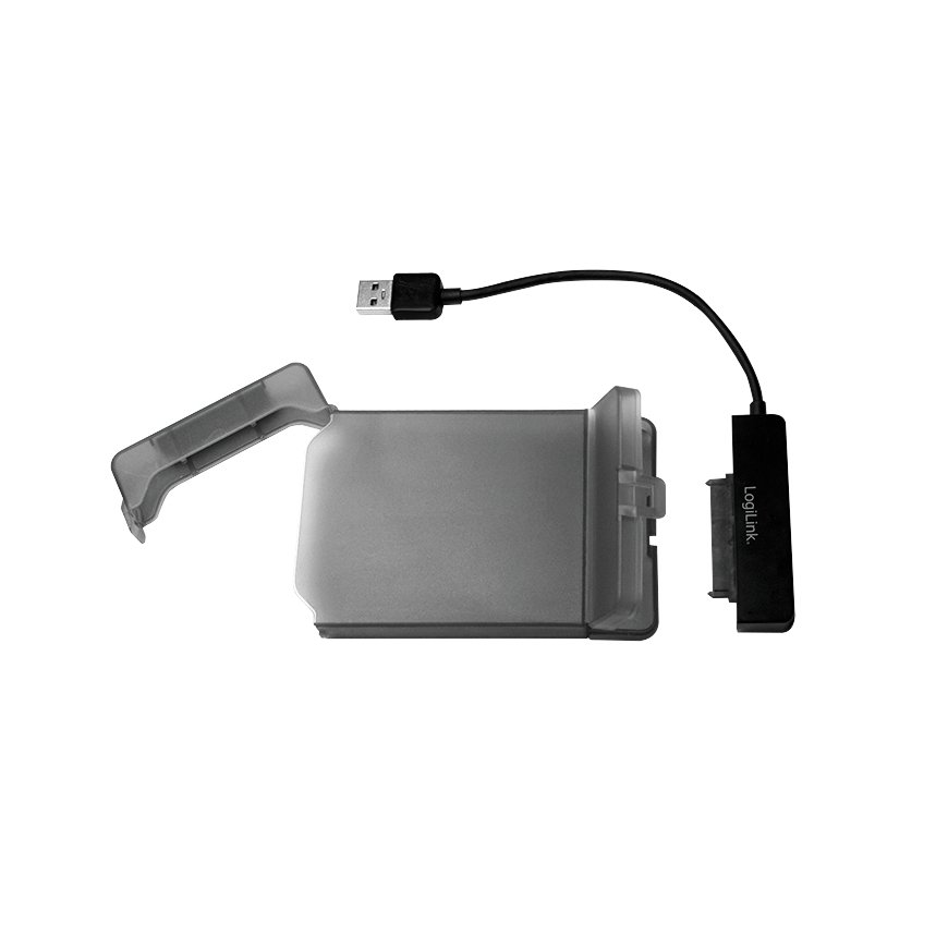 LogiLink AU0037 saugojimo diskų korpusas HDD / SSD aptvaras Pilka 2.5" – 5
