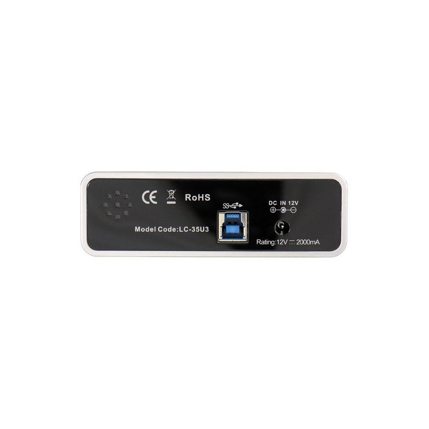 LC-Power LC-35U3 cieto disku uzglabāšanas sistēma Melns 3.5" – 2