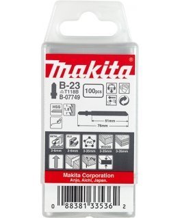 Makita B-07749 siaurapjūklio ir peilinio pjūklo ašmenys Tiesinio pjūklo geležtė Greitapjovis plienas (HSS) 100 vnt