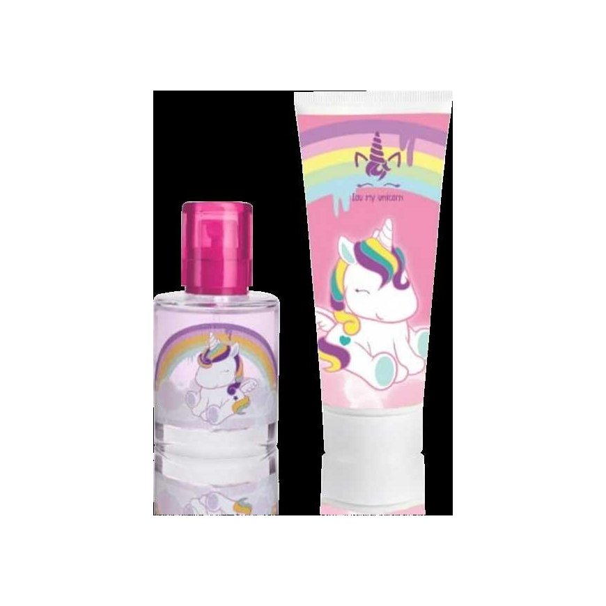Cartoon Air-Val Eau My Unicorn set for children (EDC, 50 ml + shower gel, 100 ml + cosmetic) – 2