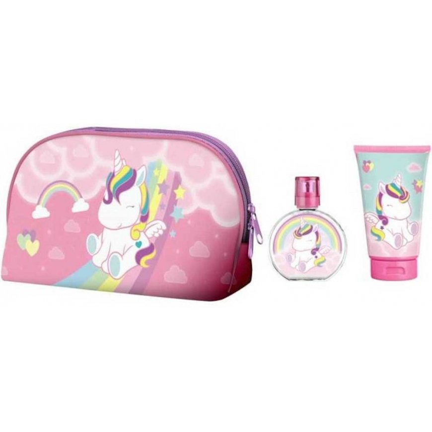 Cartoon Air-Val Eau My Unicorn rinkinys vaikams (EDC, 50 ml + dušo želė, 100ml + kosmetinė) – 3