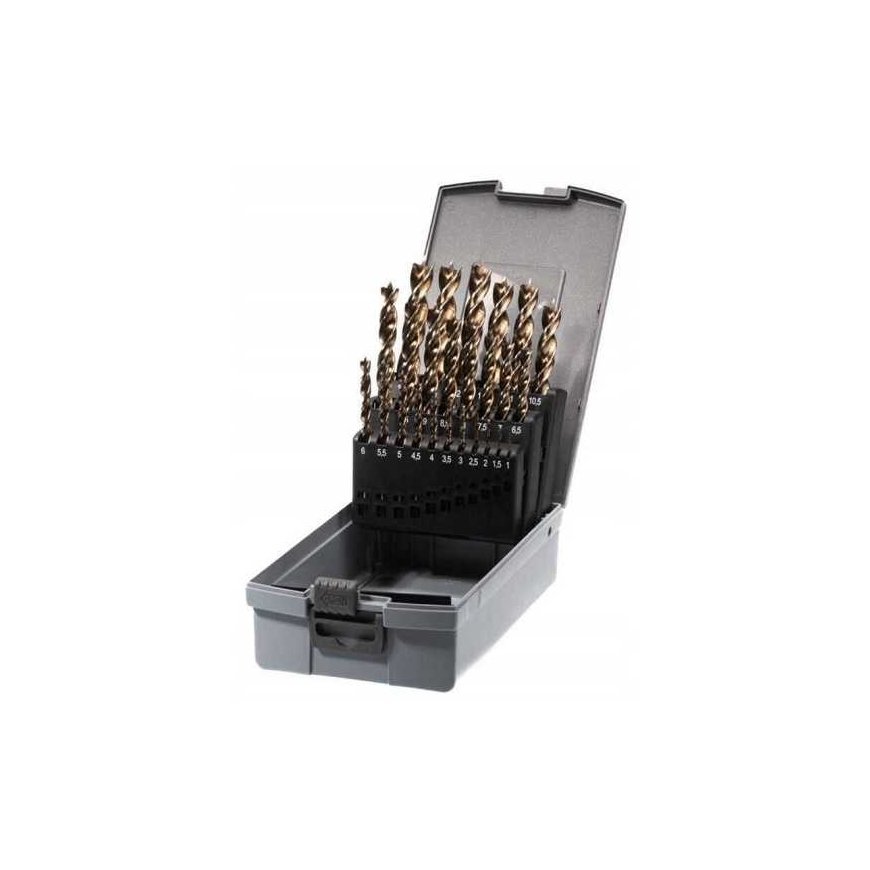 Grąžtas komplektas: 25 vnt. wierteł HSS do drewna 1-13mm, Timber Twist KP 25 + pogłębiacz stożkowy 16,5mm, Alpen [0067100026100] – 2