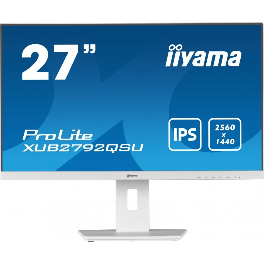 iiyama ProLite XUB2792QSU-W5 монитор для ПК 68,6 cm (27") 2560 x 1440 пикселей Wide Quad HD LED Белы