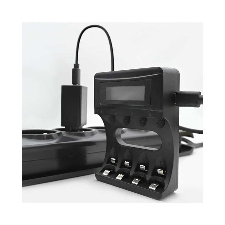 Qoltec Charger for batteries ni-mh typu r03/aaa r6/aa | 1800 – 2