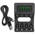 Qoltec Charger for batteries ni-mh typu r03/aaa r6/aa | 1800 Qoltec Charger for batteries ni-mh typu r03/aaa r6/aa | 1800