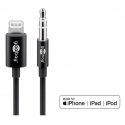 Goobay 66805 lightning kabelis 1 m Melns