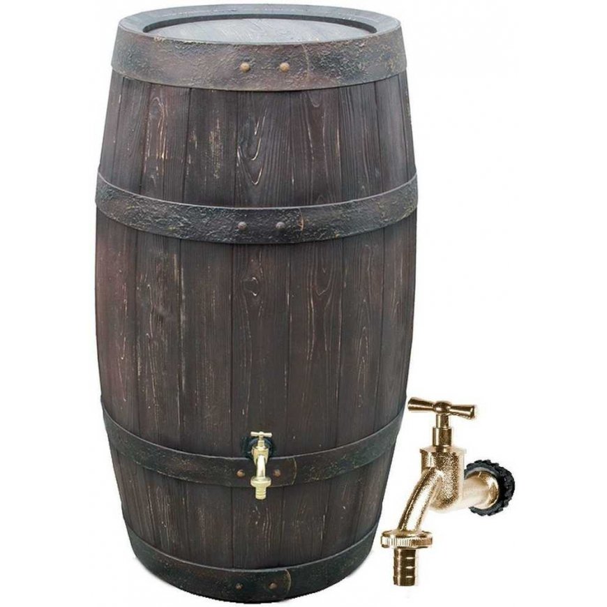 Prosperplast RAINWATER TANK BARKINE BARREL 250L UMBRA WOOD