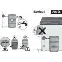 Prosperplast RAINWATER TANK BARKINE BARREL 250L UMBRA WOOD Prosperplast RAINWATER TANK BARKINE BARREL 250L UMBRA WOOD