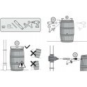 Prosperplast RAINWATER TANK BARKINE BARREL 250L UMBRA WOOD Prosperplast RAINWATER TANK BARKINE BARREL 250L UMBRA WOOD