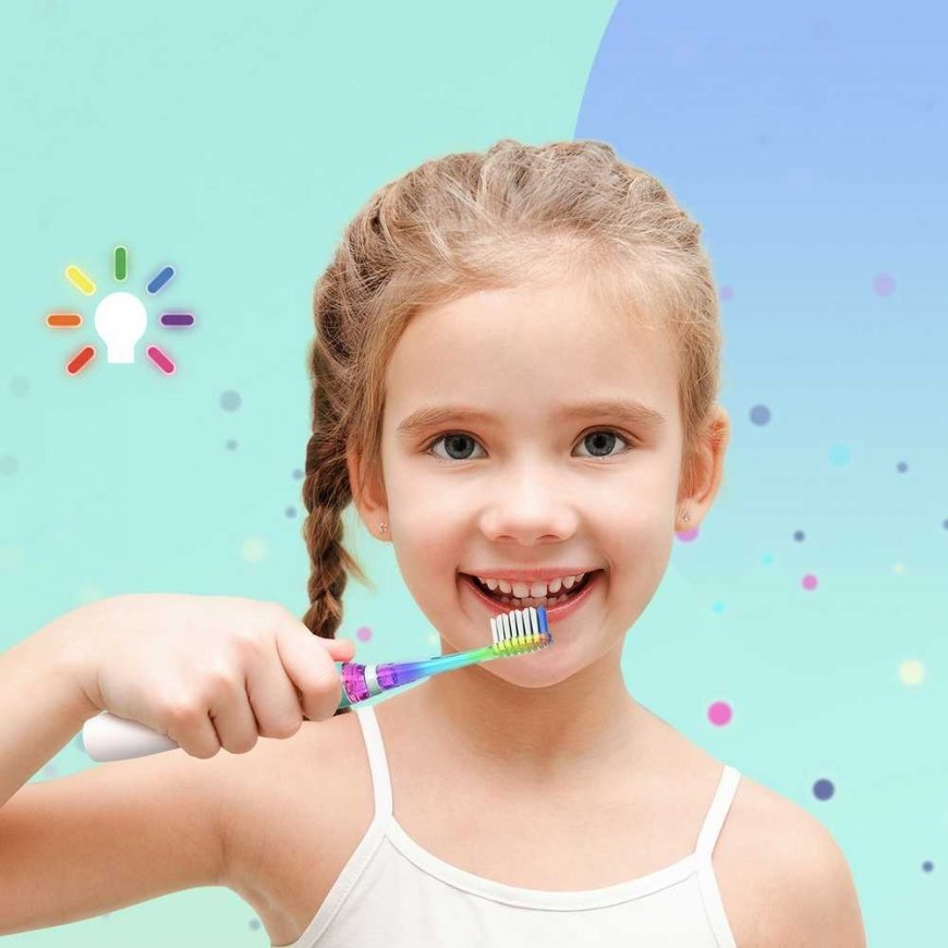 SEAGO children's sonic dantų šepetėlis, žalias, 1xAAA 1.5V (not įeina), 3 tips, SG-977 Green – 2