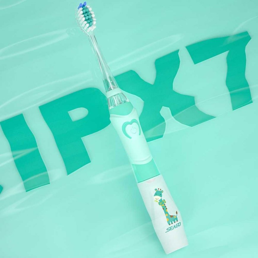 SEAGO children's sonic toothbrush, green, 1xAAA 1.5V (not included), 3 tips, SG-977 Green – 5