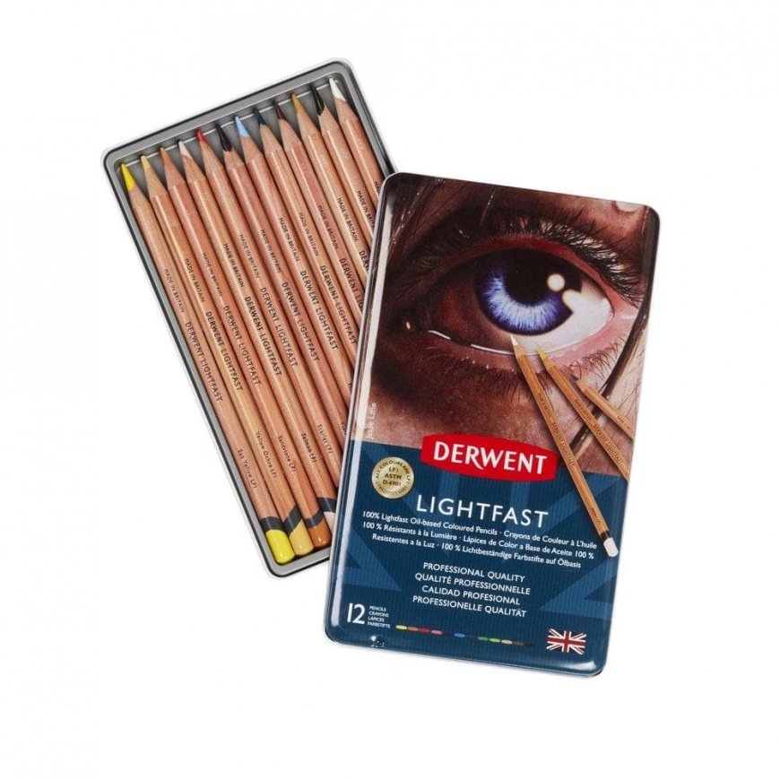Derwent 2302719 pastakate ja pliiatsite kinkekomplekt Grafiitpliiats Metallkarp