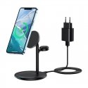 MagSafe wireless charger with stand CHOETECH, 3in1, 15W, black MagSafe wireless charger with stand CHOETECH, 3in1, 15W, black