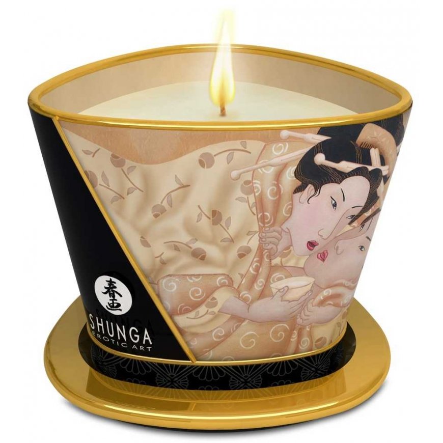Shunga Massage oil-candle "Passion and vanilla" (200ml) – 4