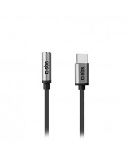 SBS TEADAPTJACKTYCK mobile phone cable Black 0.15 m USB C 3.5mm