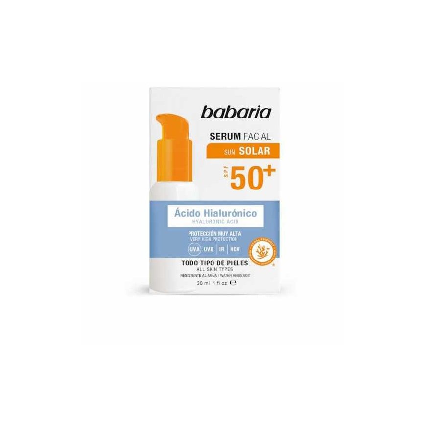 Babaria Solar Acido Hialurónico Serum Facial Spf50, 30 ml