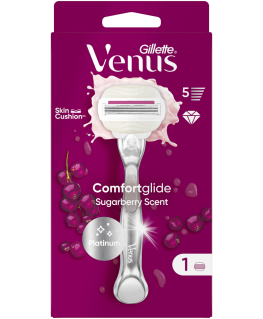 Gillette Venus ComfortGlide Sugarberry Skustuvas + Galvutė 1 vnt.