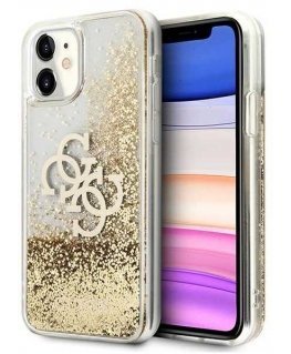 Case Guess GUHCN61LG4GGO iPhone 11 6.1" / Xr gold/golden hardcase 4G Big Liquid Glitter