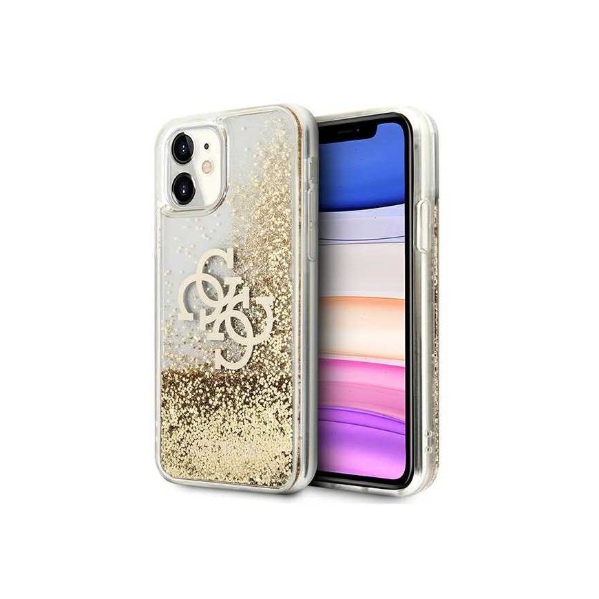Case Guess GUHCN61LG4GGO iPhone 11 6.1" / Xr gold/golden hardcase 4G Big Liquid Glitter