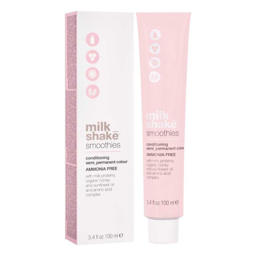 Milk_Shake Milk Shake Smoothie Semi-Perm - farba do włosów bez amoniaku 100ml, paleta kolorów - 5,16 | 5AR || Jasny Raudona Popi – 3