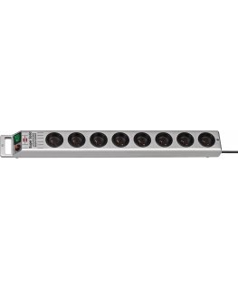 Brennenstuhl Super-Solid-Line Surge Protection Power Strip 8 Outlets 2.5m Silver (1153344118)
