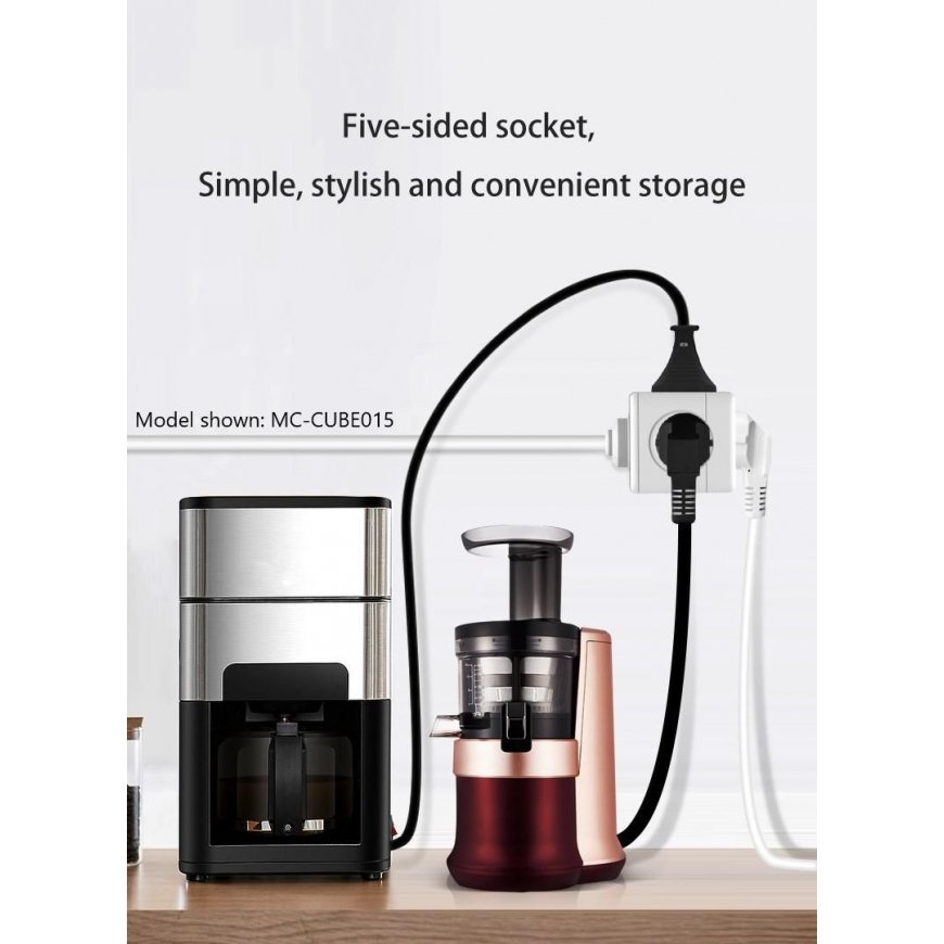 Microconnect MC-CUBE015USBC pagarinātājs 1,5 m 4 Maiņstrāvas izvade (-s) Iekštelpas Balts – 5