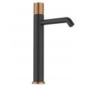 Invena Tall washbasin mixer BU-78-W14-V black, gold sp. Invena Tall washbasin mixer BU-78-W14-V black, gold sp.
