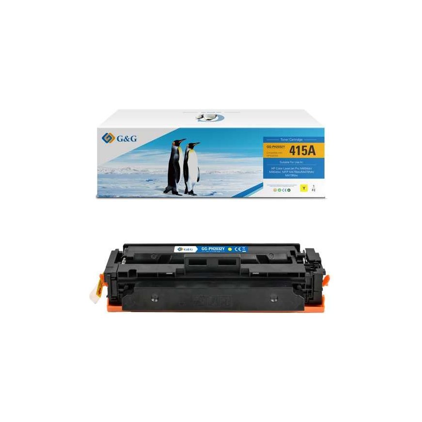 G&G compatible toner with HP W2032A, NT-PH2032Y, HP 415A, Yellow, 2100s