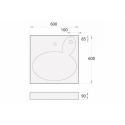 Washbasin PAA CLARO white (claro1) KICLASIF/00 Washbasin PAA CLARO white (claro1) KICLASIF/00