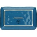Rose&Tulipani Set of 4 rectangular Concerto Blu Avio - Granatowy, 20 x 13 cm