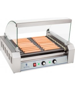 Royal Catering Roller grill with glass Roller grill with 11T Teflon rollers