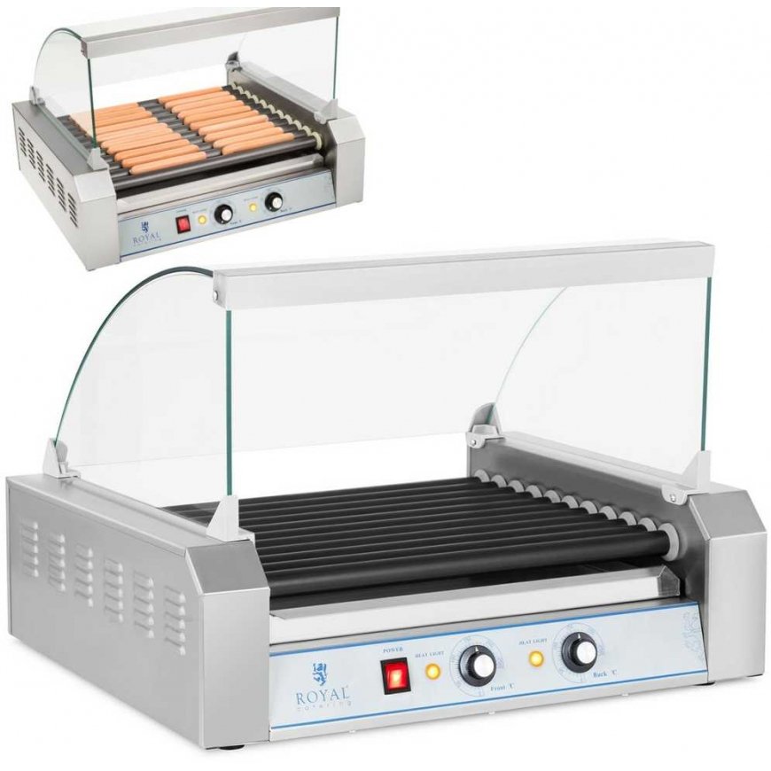Royal Catering Roller grill with glass Roller grill with 11T Teflon rollers – 2